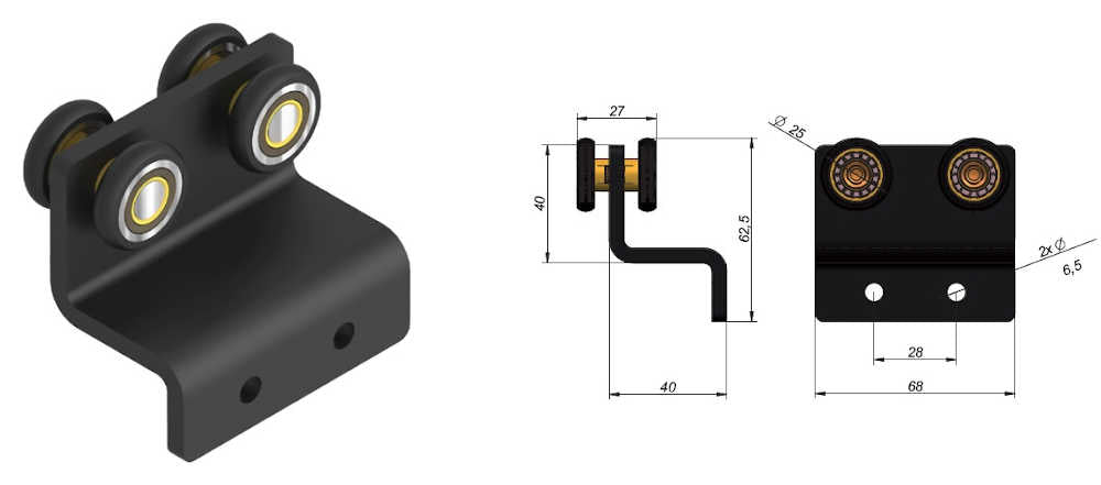 ADAICO BOTTOM CURTAIN ROLLER (0802132)