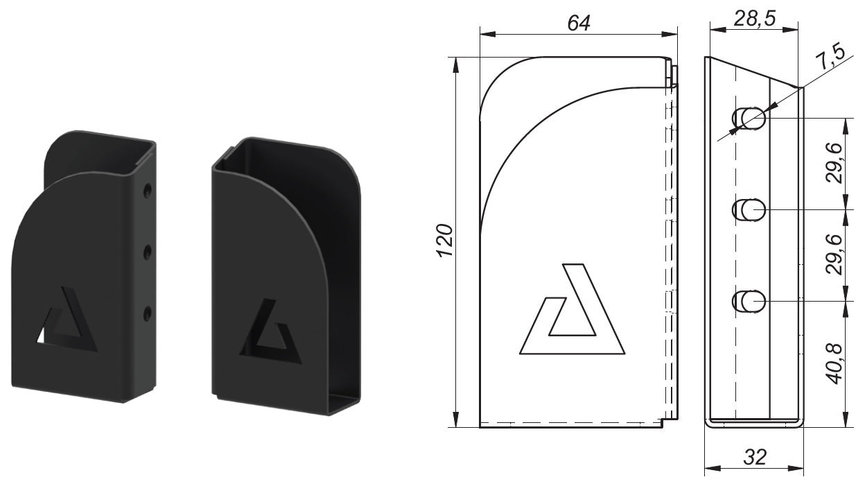 ADAICO TIMBER HOLDER IN PAIRS
