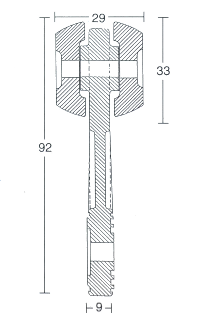 PSC 22 STRONGHOLD GREY PLASTIC ROLLER