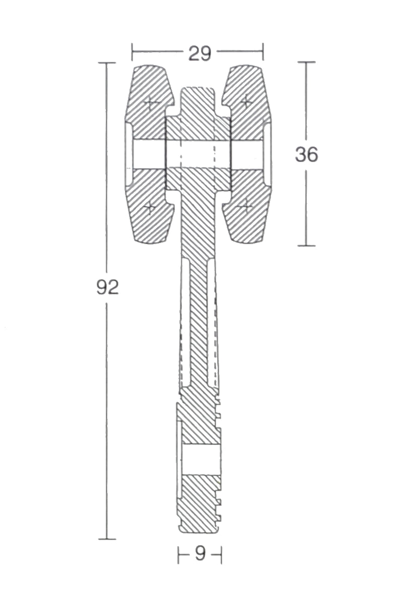 PSC 19 STRONGHOLD RED PLASTIC ROLLER